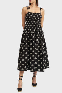 En Saison Adreana Midi Dress in black - women's dress - detail view