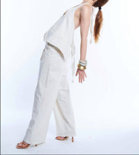Backless Linen Top