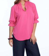 Lior - Harper Ruffle V-neck Top
