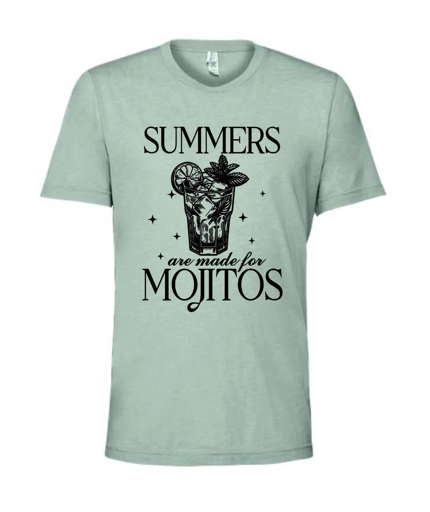 Bella + Canvas - Unisex Summers Are Made For Mojitos Graphic Tee
