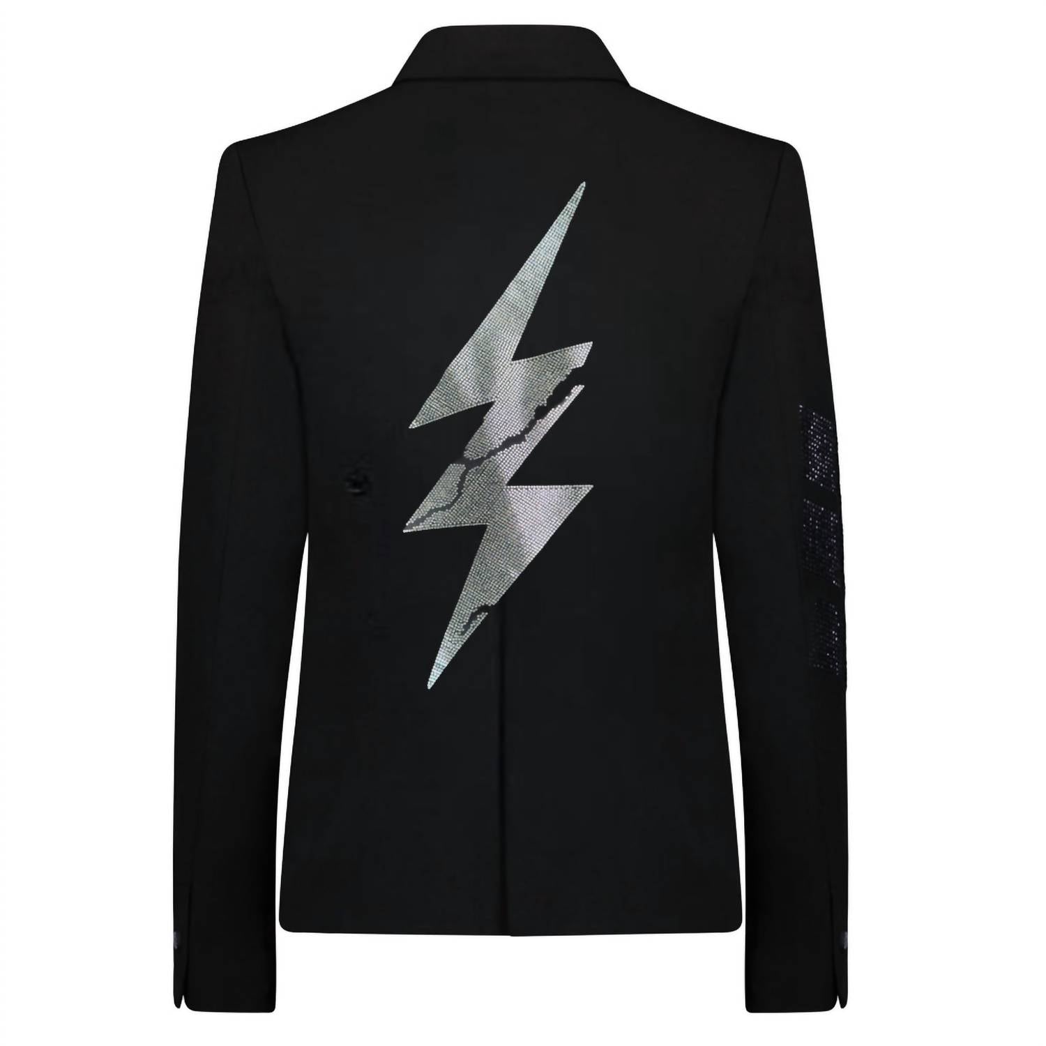 Hipchik - Women's Crystal Lightening Bolt Blazer