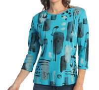 Jess & Jane - Maze Printed Cotton Top - Plus