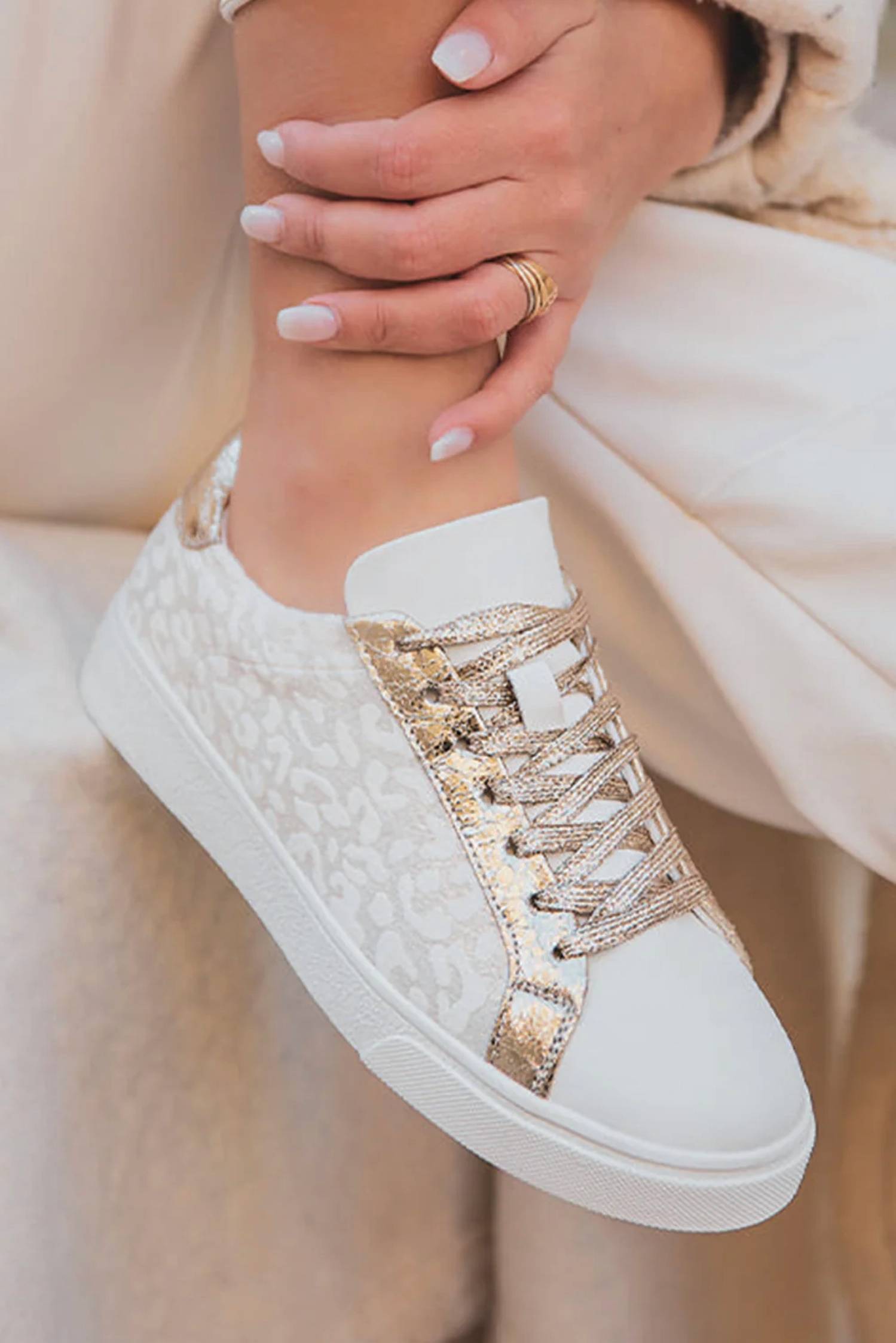 Little Daisy Closet - Women's Print Glitter Sneaker