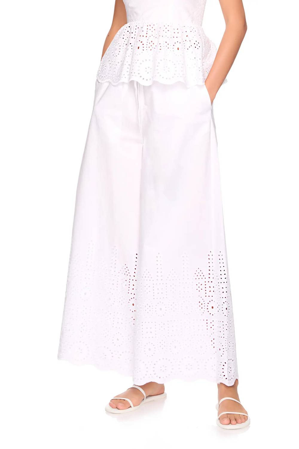 Susana Monaco - Embroidered Wide Leg Pants