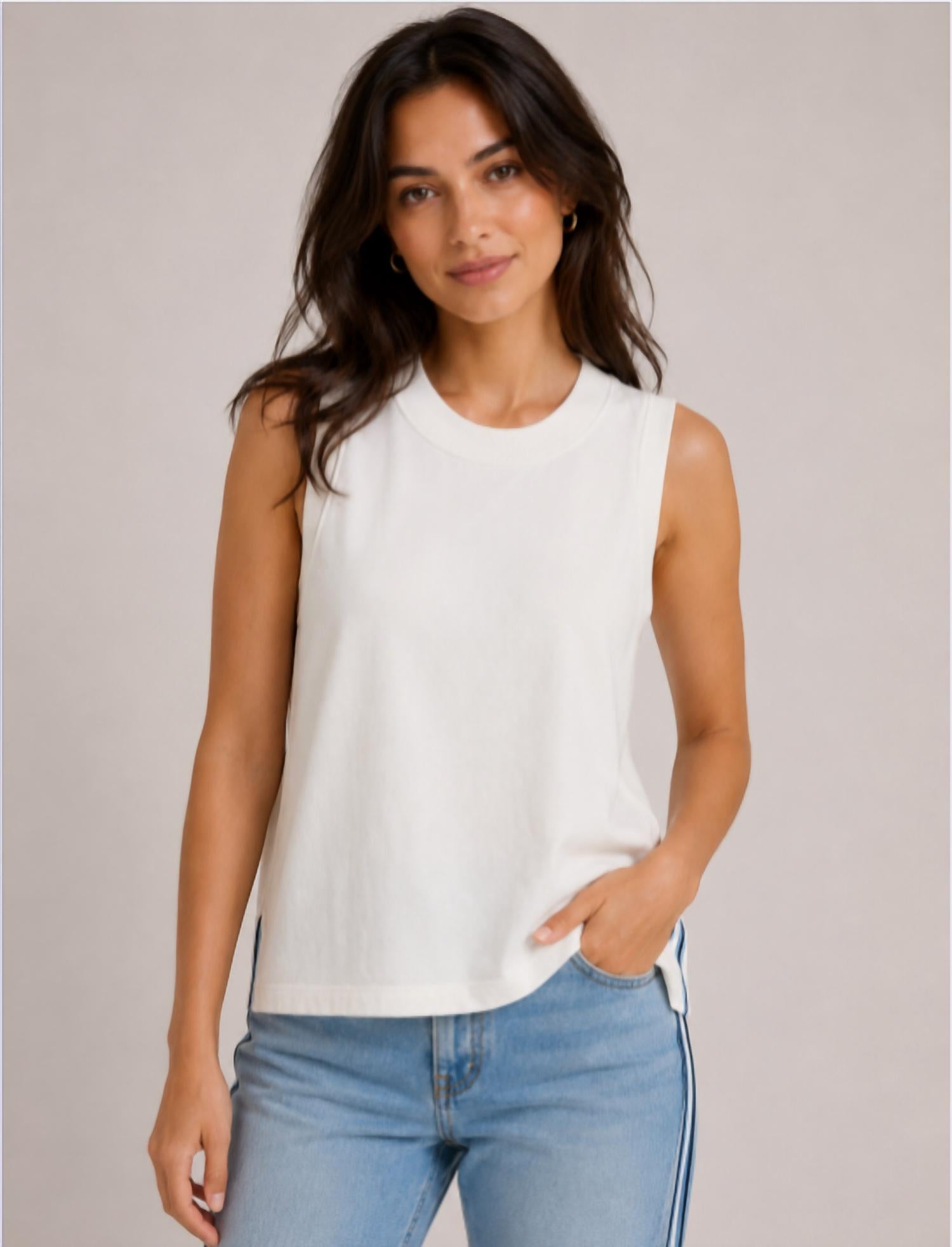 Caydn - Val Terry Slit Tank