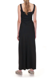 Marina Moscone - Sleeveless Square Neckline Maxi Dress