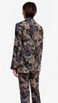 Smythe Women's 70's Blazer in forest tapestry - women's jacket - detail view