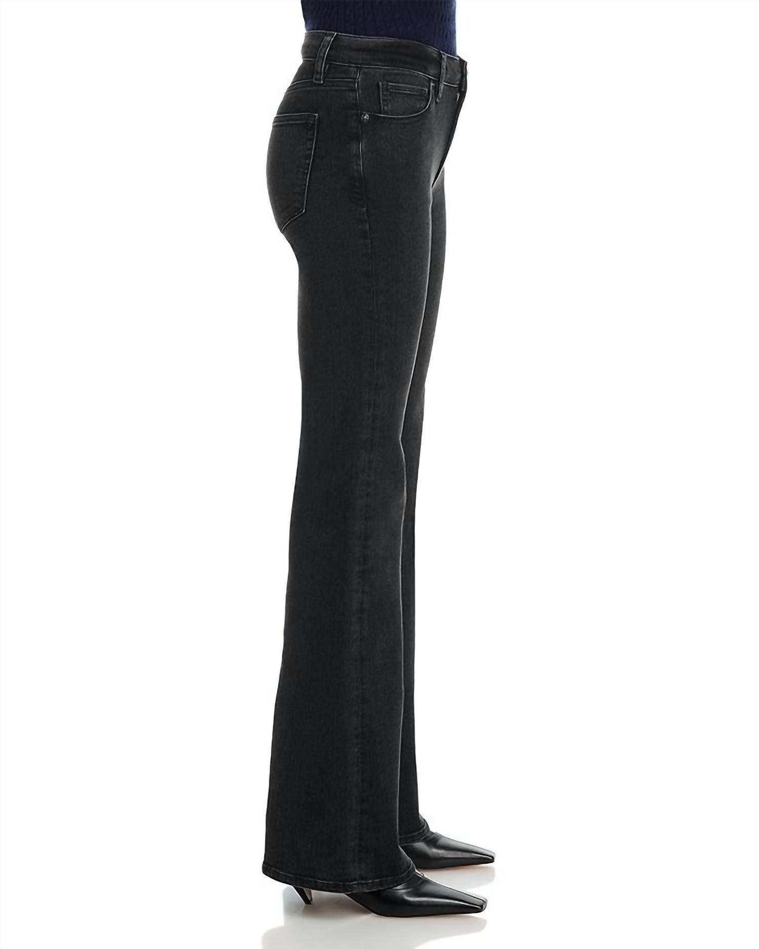 FRAME Icon High Rise Flare Jeans in meteor - women's jeans - alternate view