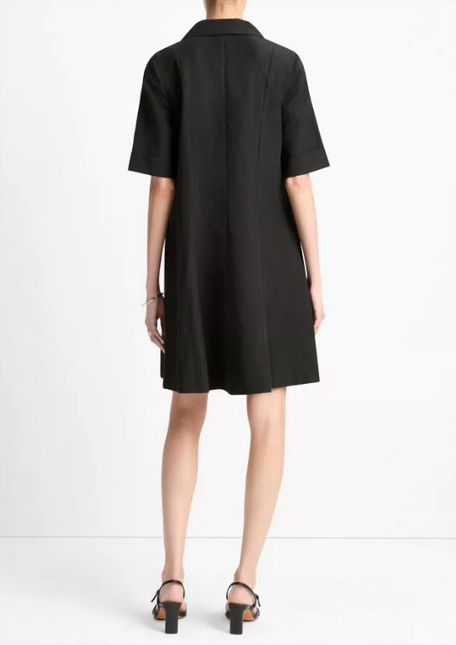 Vince - Short Sleeve A-line Mini Dress