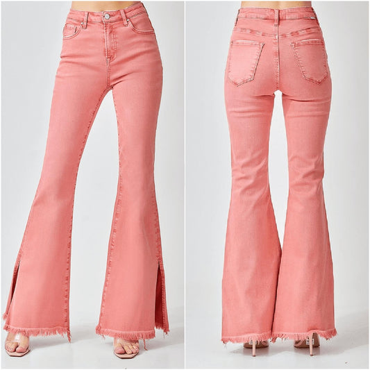 Risen - Side Slit Flare Jeans