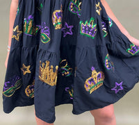 Mardi Gras Creations - Explosion Beads Sequin Mini Dress