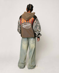 Loiter Splinter Camo Oversized Hoodie in brown - men's shirt - view 5