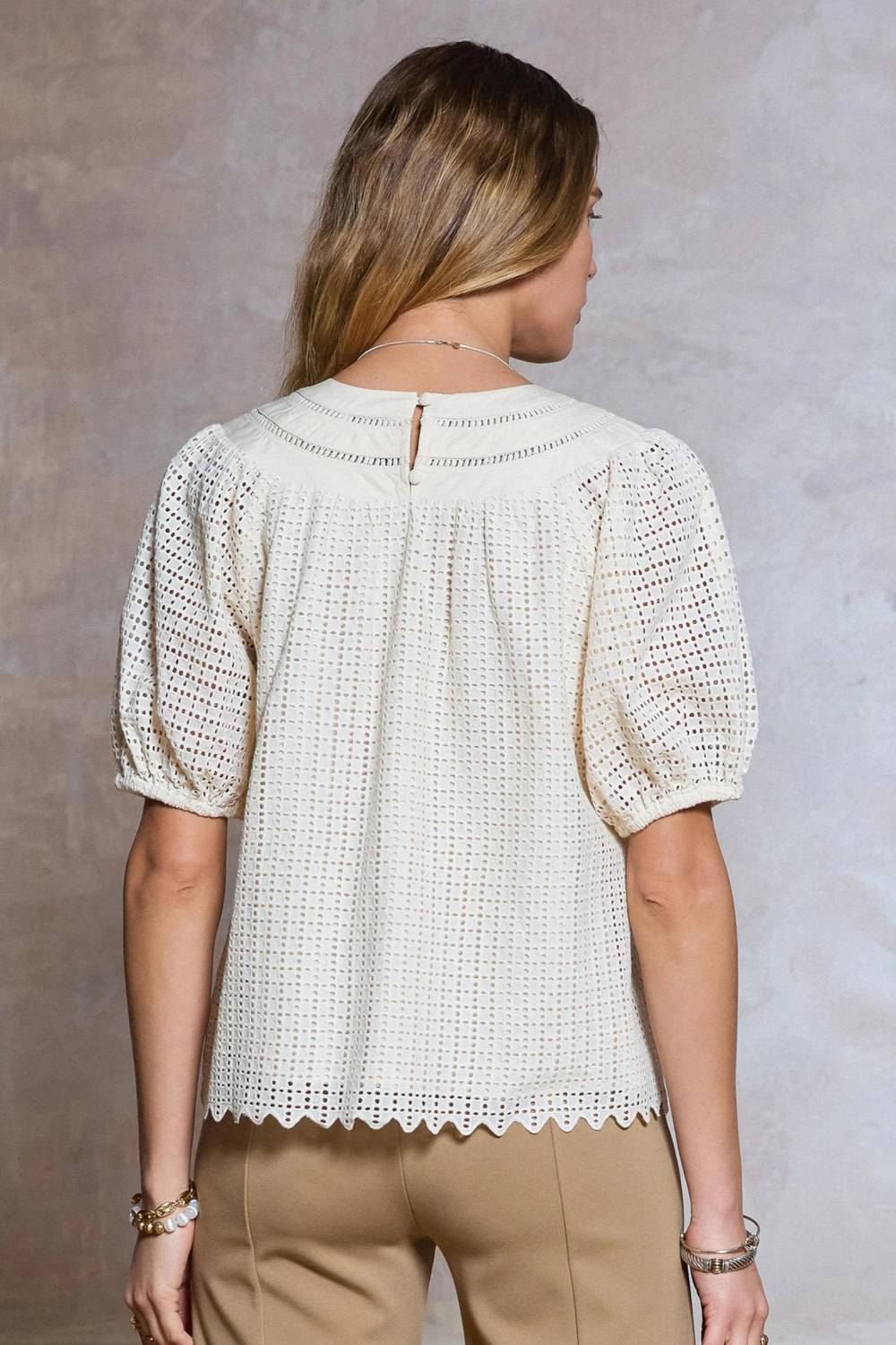 Current Air - Eyelet Embroidered Blouse