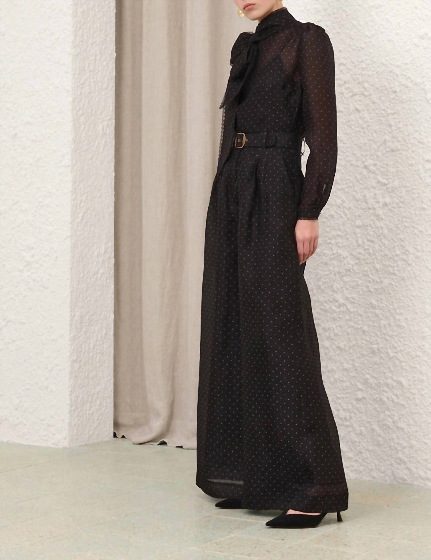 Zimmermann Women's Dream Wide Leg Pant in black - women's pants - alternate view