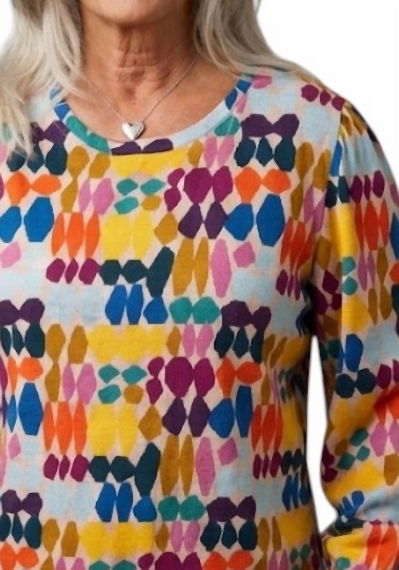 Apny - Painted Pebbles Three Quarter Sleeves Top