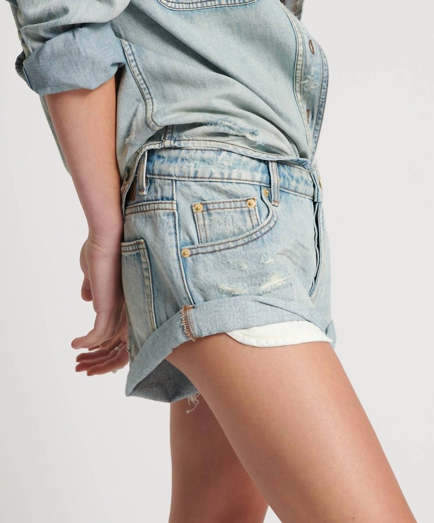 One Teaspoon - Bandits Low Waist Denim Shorts