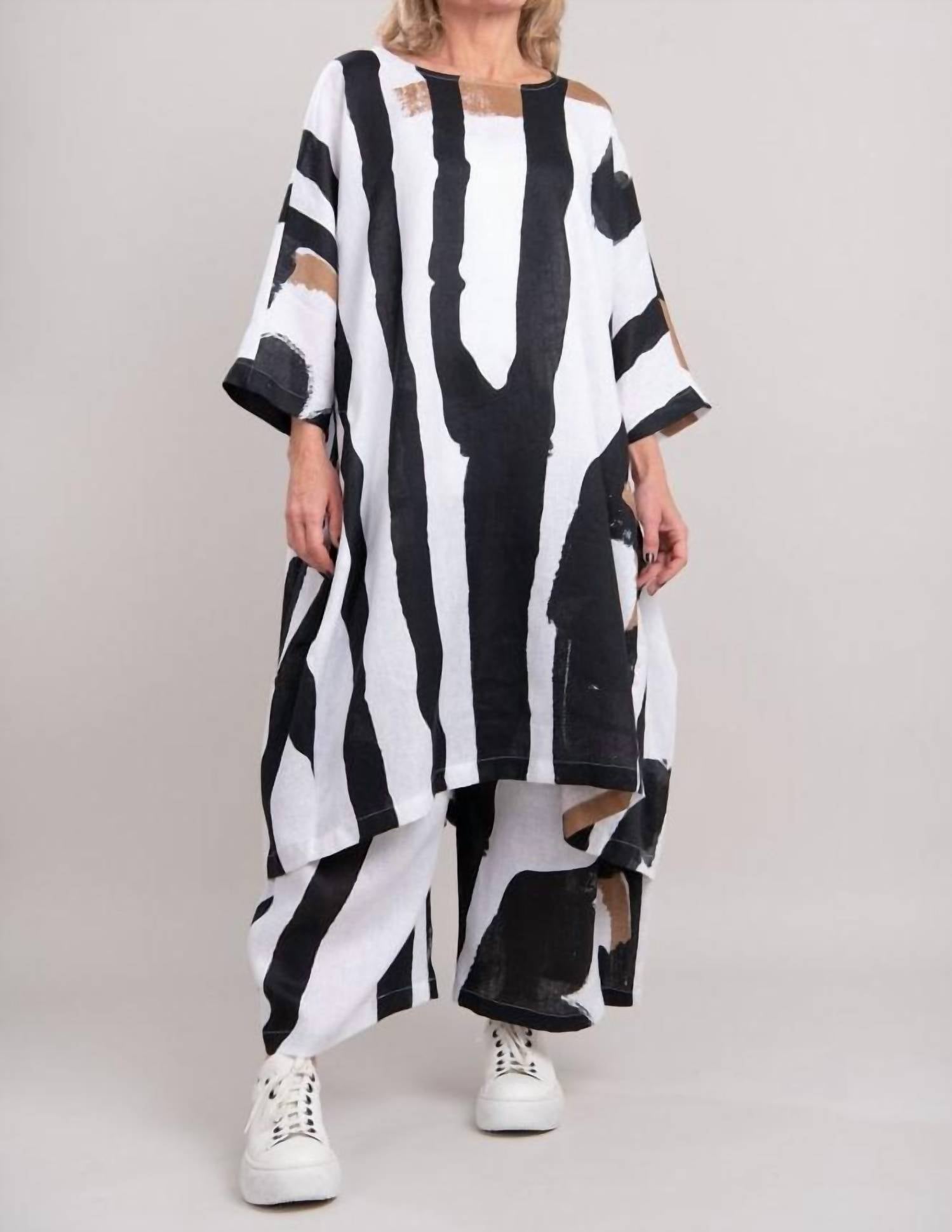 Alembika - Urban Abstract Linen Dress