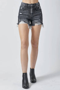 Trendsi - Remi Plus High Rise Distressed Shorts