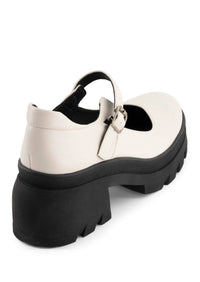 Andrea Women's Mary Jane Platform Pump in bone - women's shoe - detail view