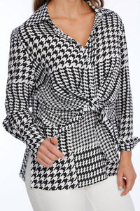 Lior - Hudson Tie Front Top