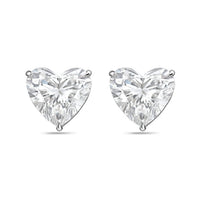 Diana M Jewels - Women's Heart Lab-grown Diamond Stud Earrings (10.00 Tcw) - Bold