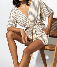 Lusana - Valerie Striped Romper
