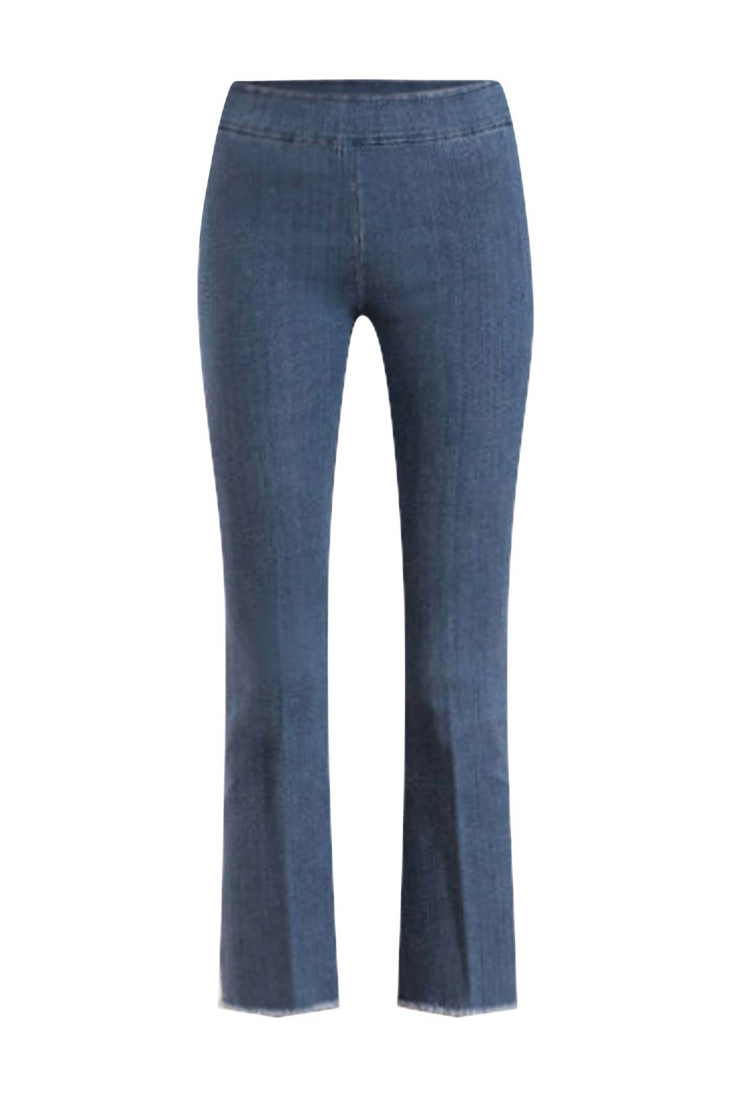 Avenue Montaigne Leo Cropped Flare Cut Jeans in light denim - women's jeans - view 4