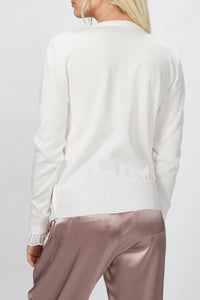 LACE PANELED CARDIGAN