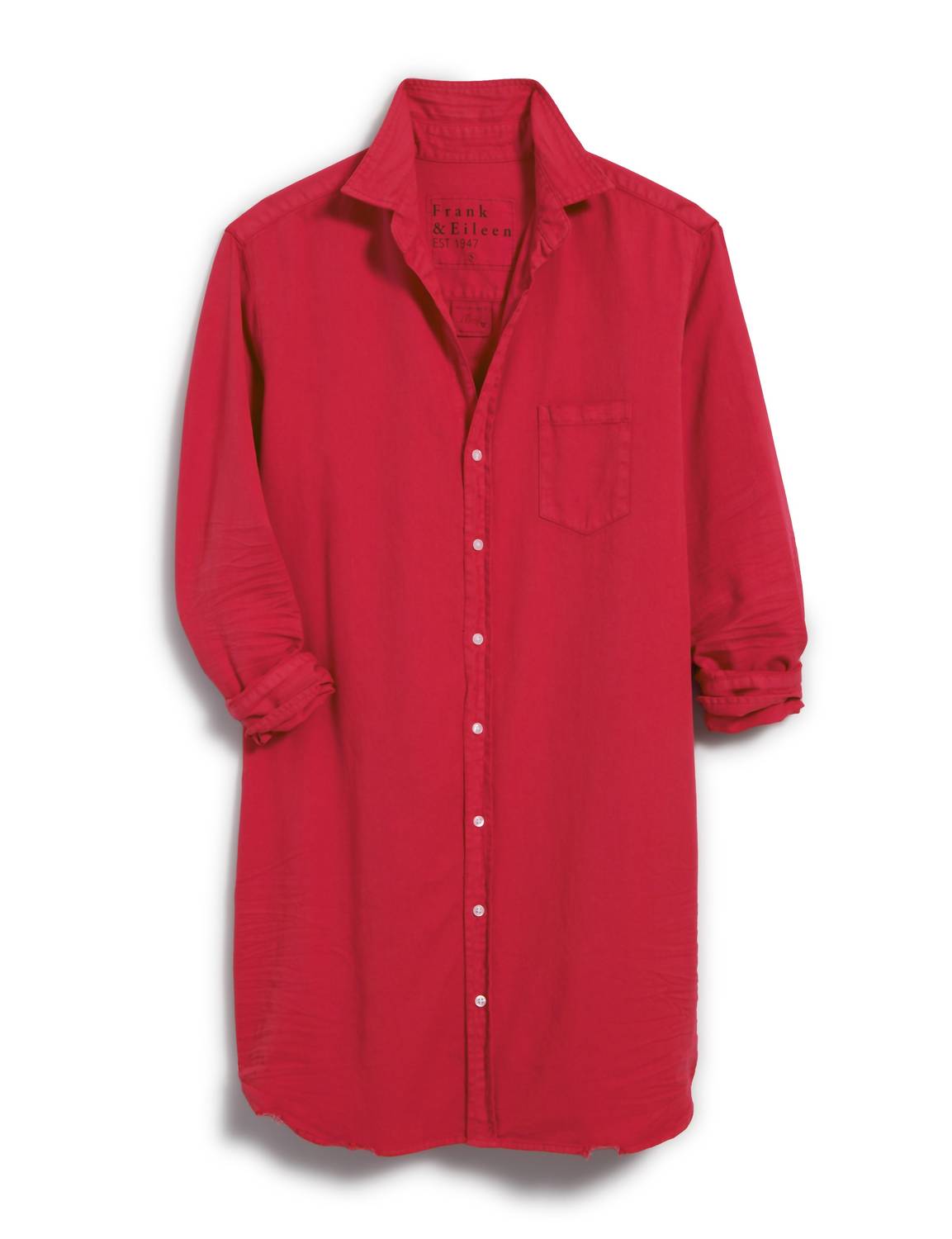 Frank & Eileen Women's Mary Classic Shirtdress in saffron - women's dress - detail view