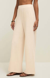 Z Supply Andre Wide Leg Pant in whisper white - women's pants - alternate view