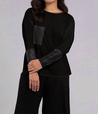Sympli - Faux Leather Cinch Top