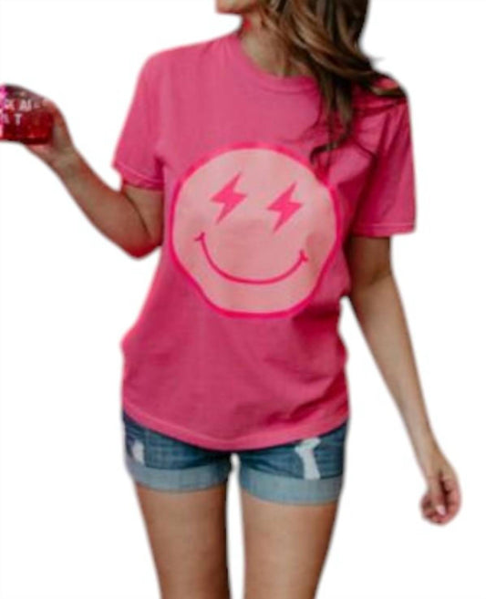 Katydid - Lightning Happy Face Graphic T-Shirt