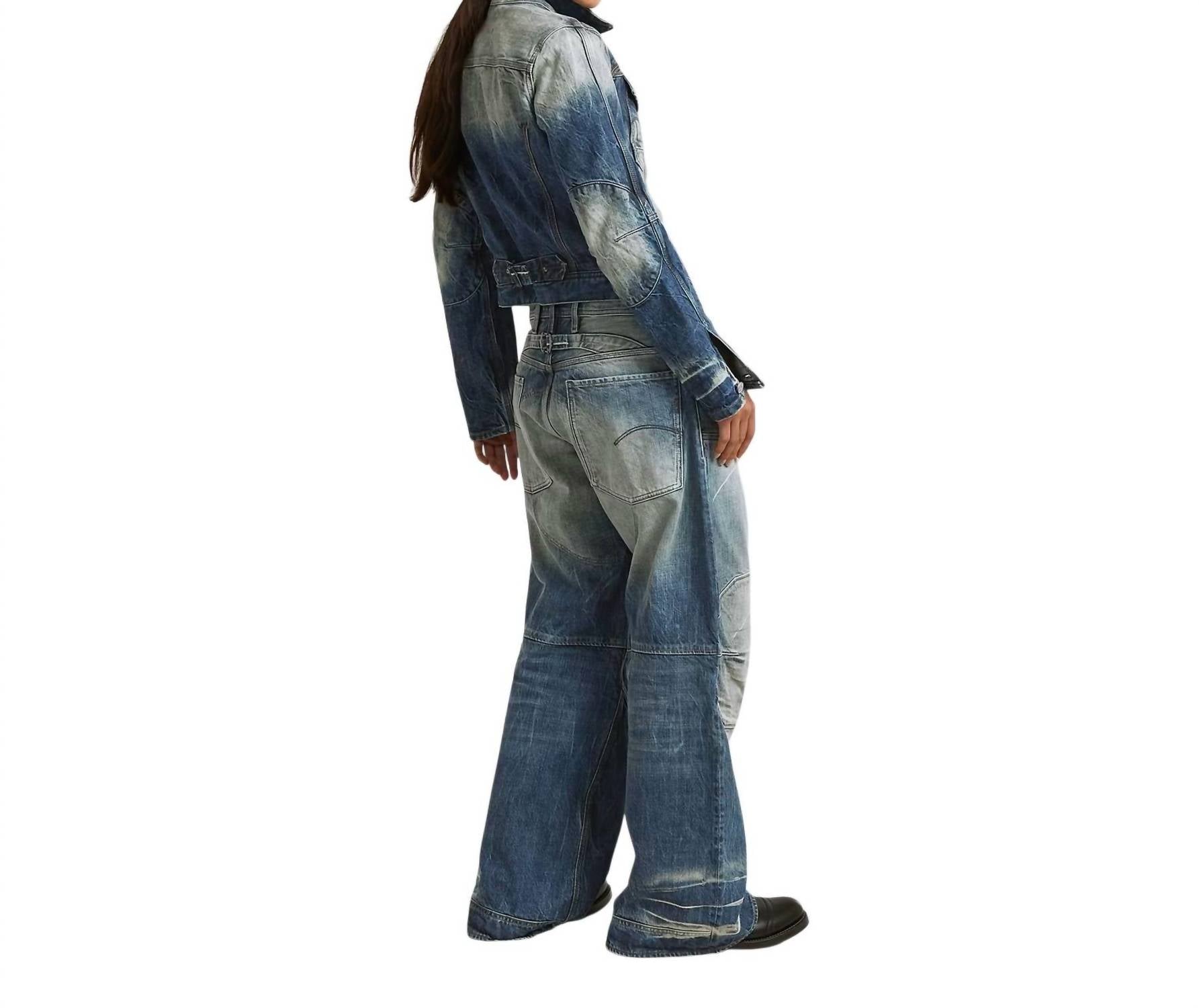 G-Star Rr 5620 Biker Baggy Selvedge Denim Jeans in dark blue - women's jeans - view 4