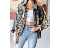 Oli & Hali - Washed Star Print Corduroy Mix Jacket