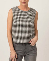 Pretty Follies - Houndstooth Sleeveless Top