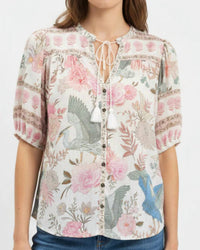 Strawberry Paris - Grace Heron Blouse
