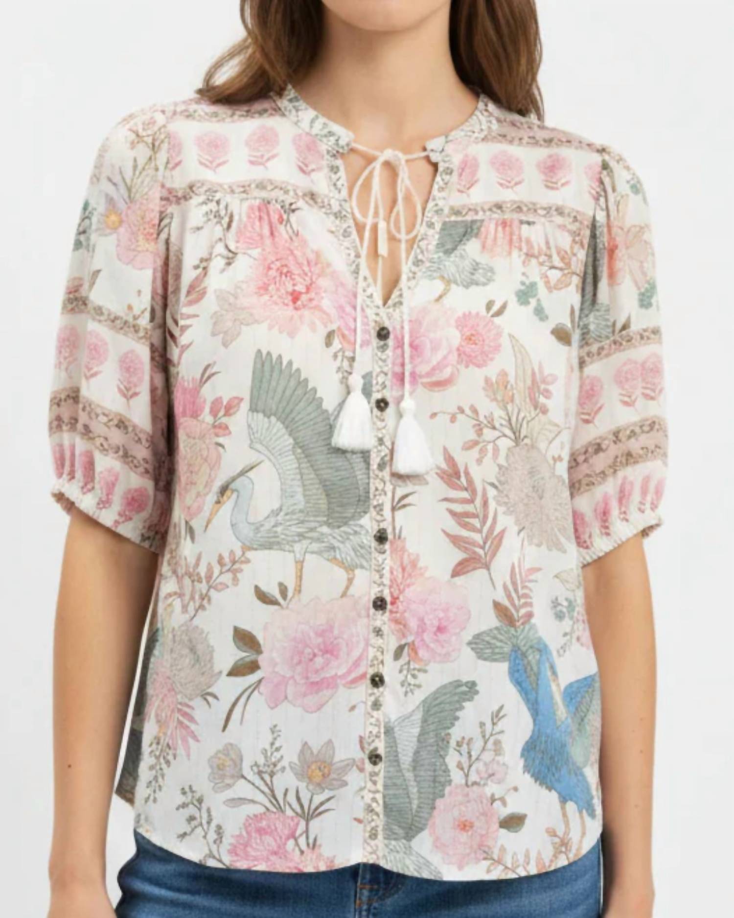 Strawberry Paris - Grace Heron Blouse