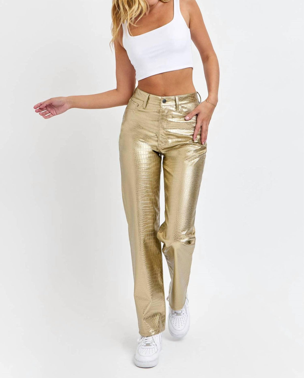 Cello - High Rise Faux Leather Pants