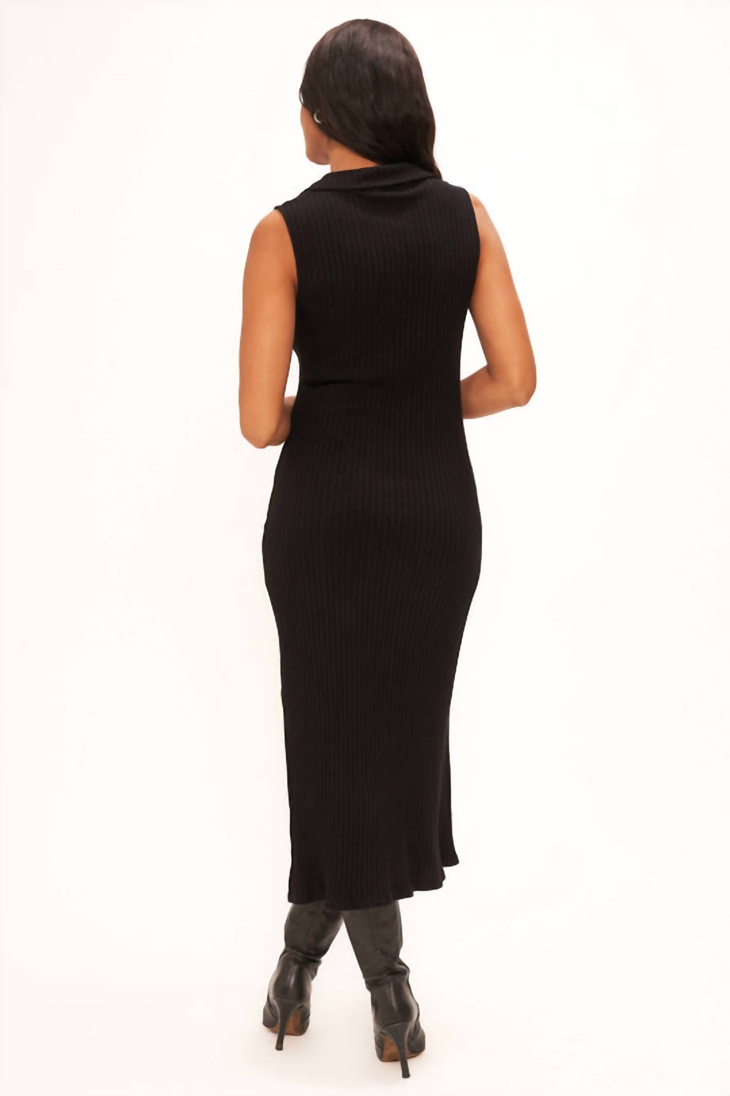 Smooth Operator Collared Sweater Rib Dress