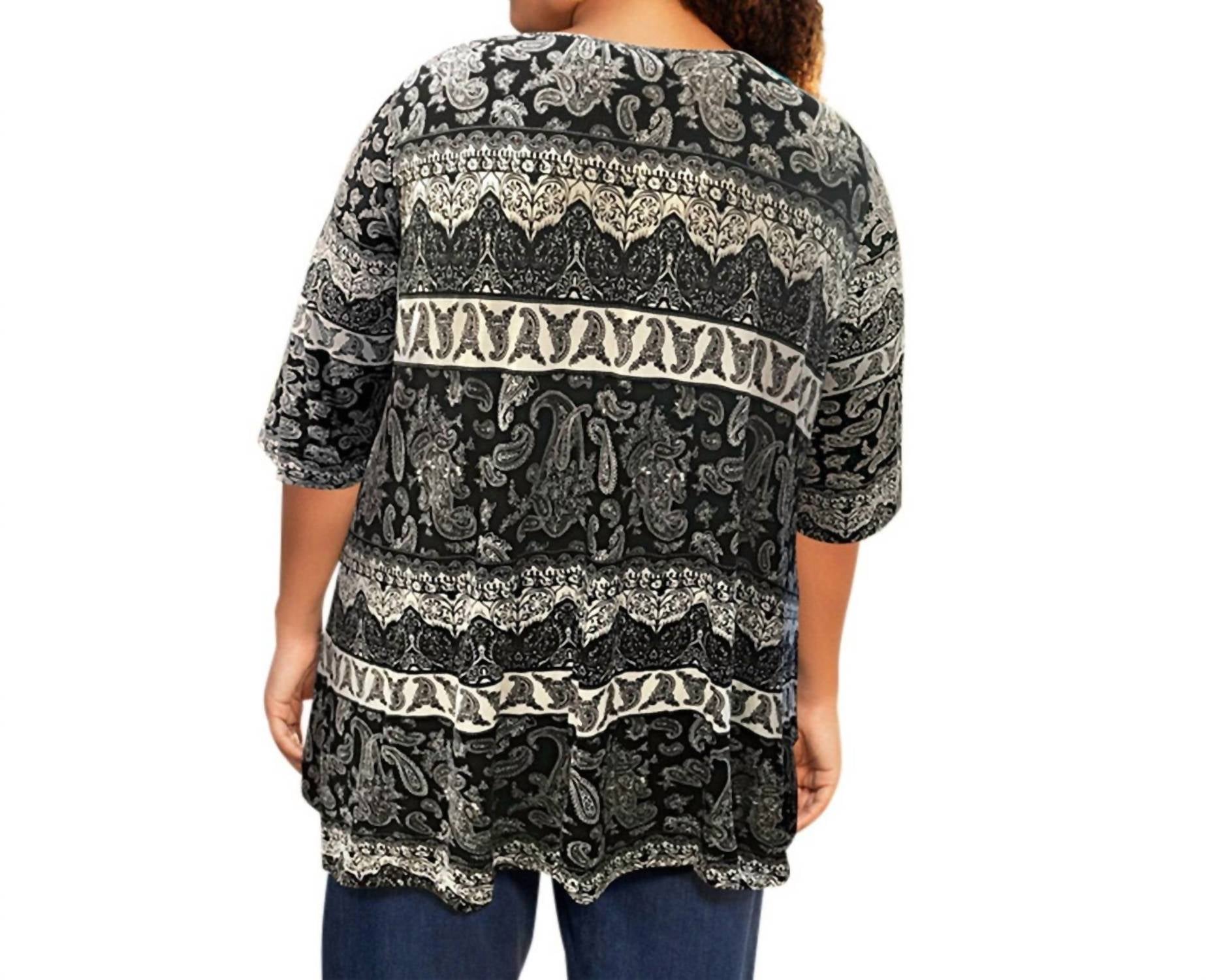 On The Plus Side - Printed Matsin Tunic - Plus