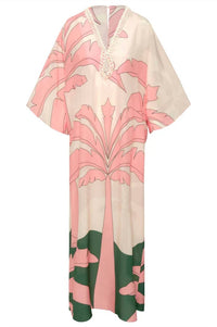 Juan De Dios - Andina Cowrie Shell Neckline Tunic Kaftan Dress