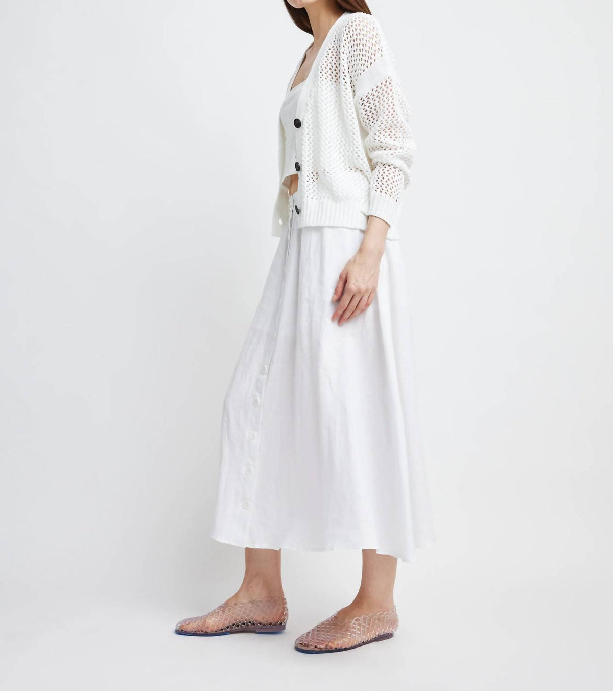 Self Contrast - MAGGIE FISHNET CARDIGAN