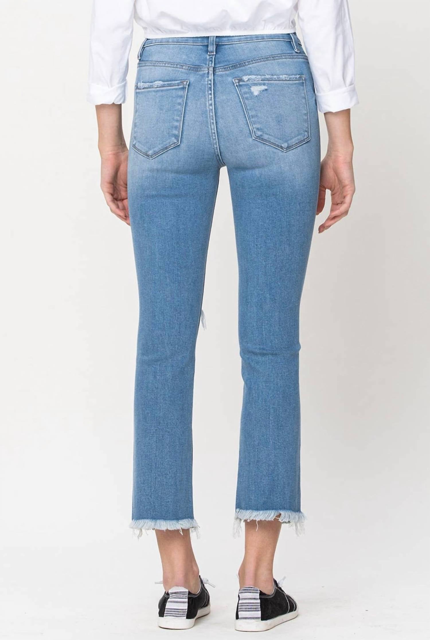 Vervet By Flying Monkey - Tori Button Fly Kick Mini Flair Jeans