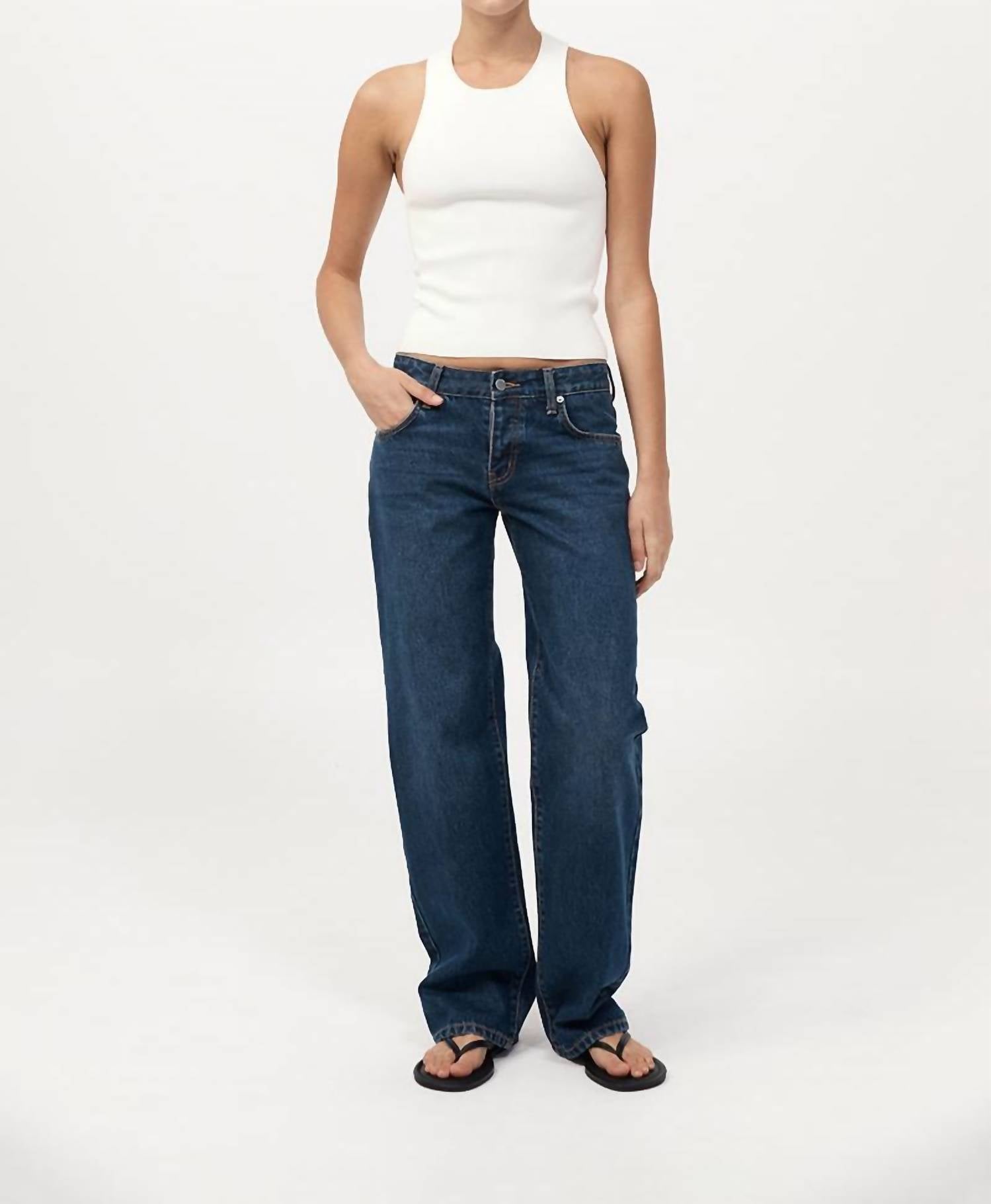 St. Agni Sculpted Knit Top in off white - women's tank top - view 4