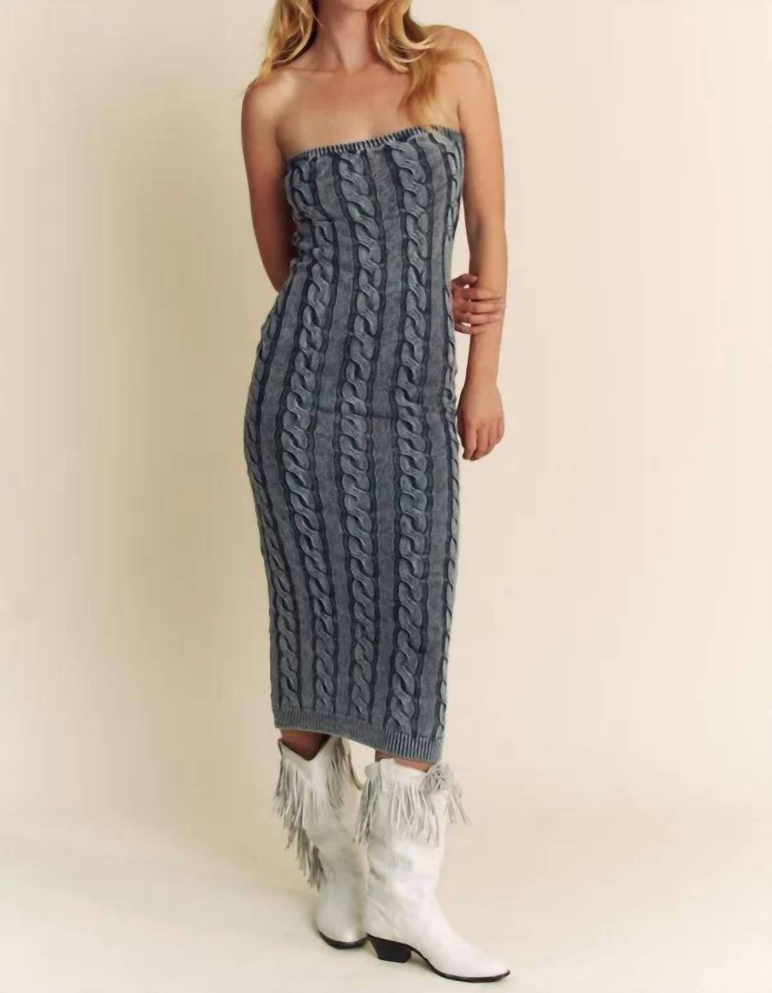 Hers & Mine - Denim Sweater Dress