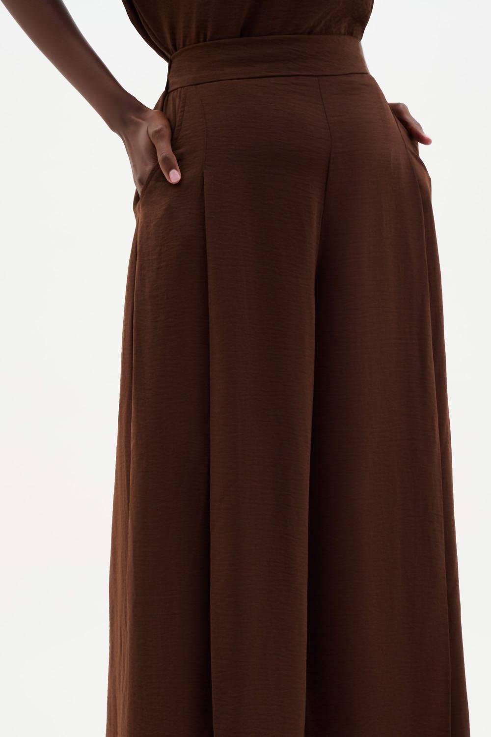 Joseph Ribkoff Pull-on Wide Leg Pants in mahogany - women's pants - view 4