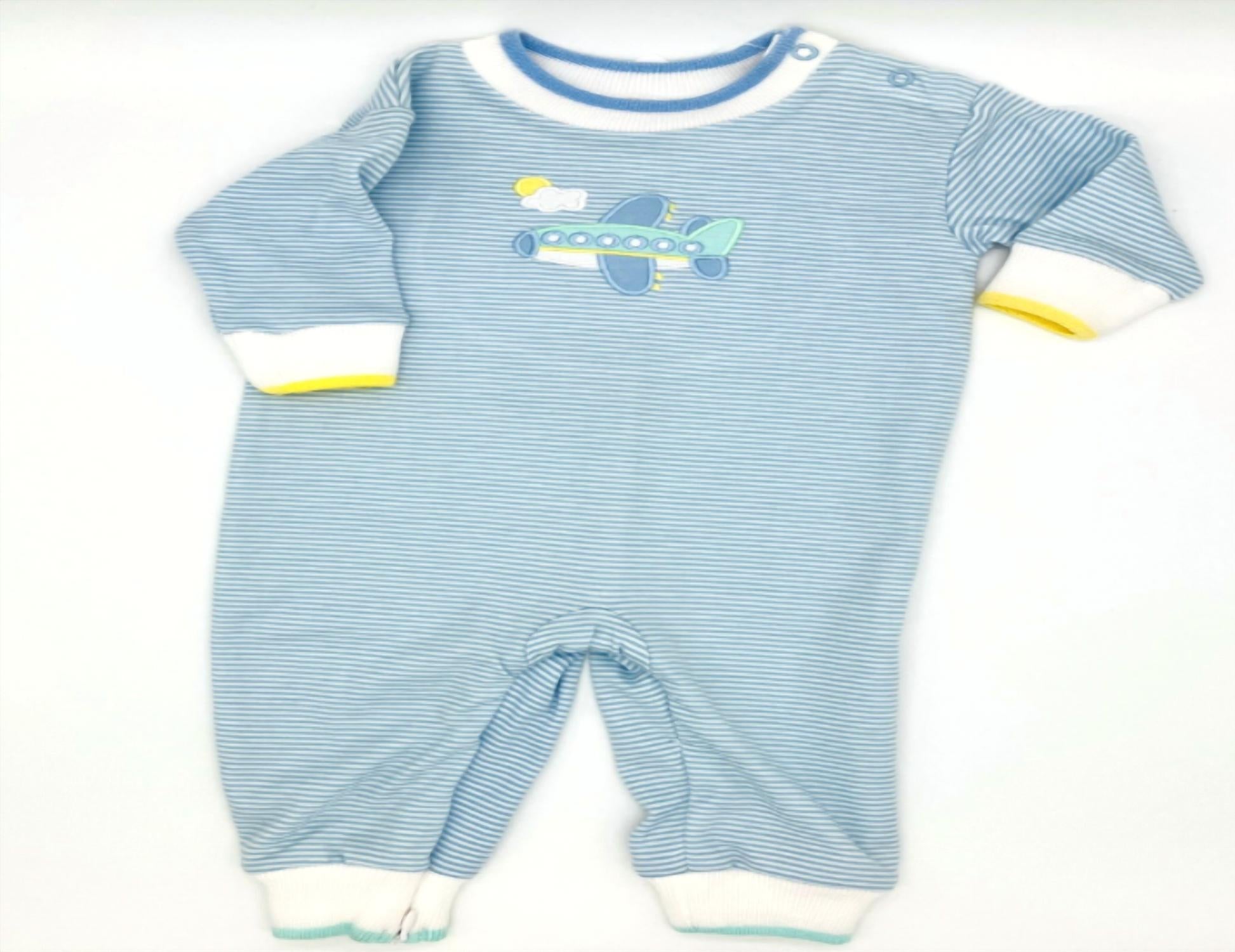 Florence Eiseman - Kid's Embroidered Airplane Longall