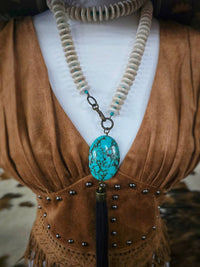 Keep It Gypsy - Bone Bead Statement Necklace