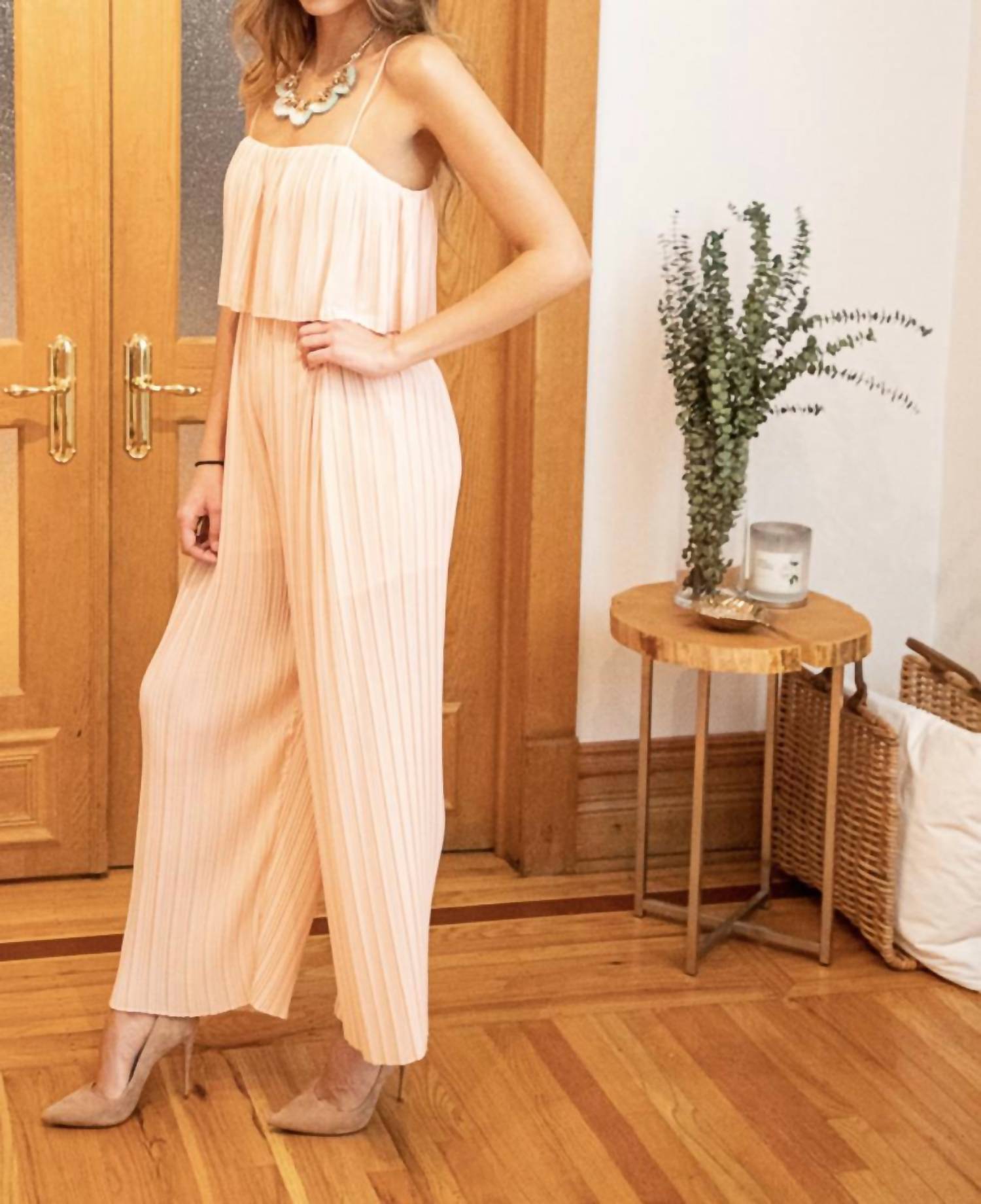 Olivaceous - Pleated jumpsuit