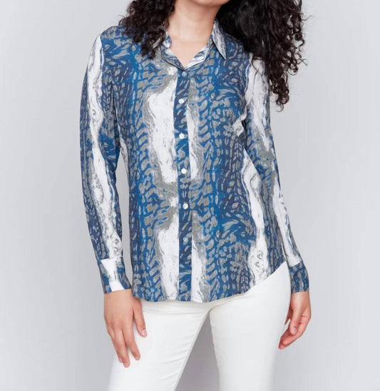 Charlie B - Westerville Printer Collar Top